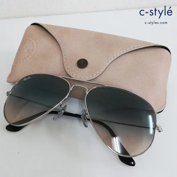 Ray-Ban レイバン サングラス 58□14 シルバー AVIATOR LARGE METAL