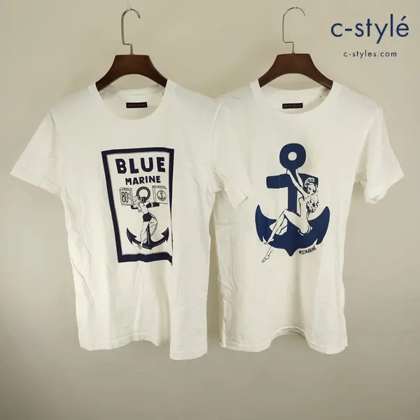 BLUE/BLUE ブルーブルー Tシャツ 2 ホワイト 半袖 MARINE マリン HRM