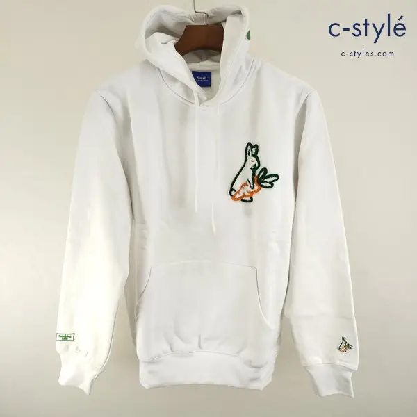 FR2 エフアールツー Carrots Logo Hoodie パーカー S ホワイト ウサギ 綿100%