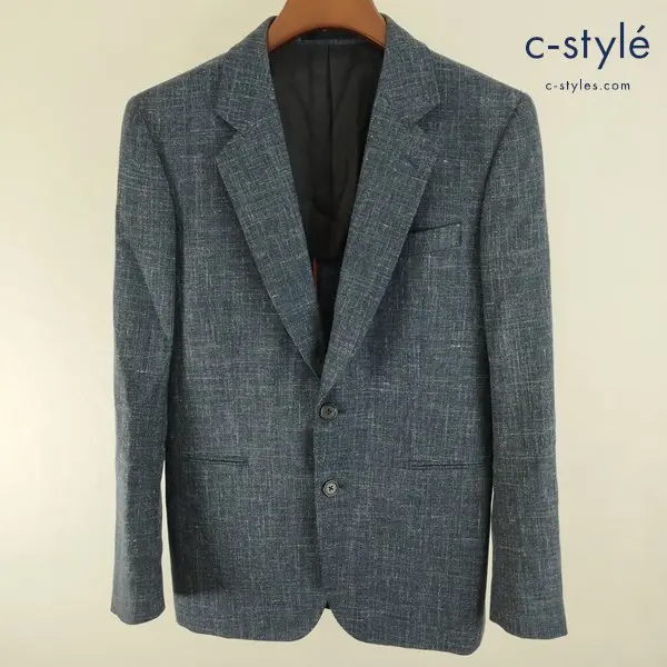 Paul Smith ポールスミス VITALE BARBERIS CANONICO テーラードジャケット M ブルー系 PF-IS-67314 麻混