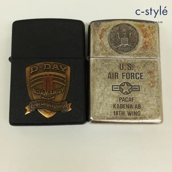 ZIPPO オイルライター 1995年 U.S. AIR FORCE PACAF KADENA AB 18TH WING D-DAY NORMANDY 立体プレート