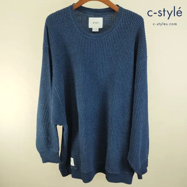 WTAPS ダブルタップス セーター X04 インディゴ SWEATER INDIGO 221ATDT-CSM36 綿100%