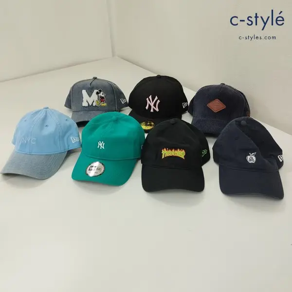 NEWERA ニューエラ キャップ 7・1/2 F ヤンキース NYC ミッキー THRASHER 他 帽子 計7点