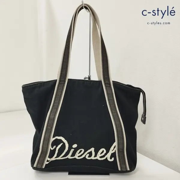 DIESEL ディーゼル CANVAS BAG ブラック キャンバスバッグ トートバッグ X04887 PRO12