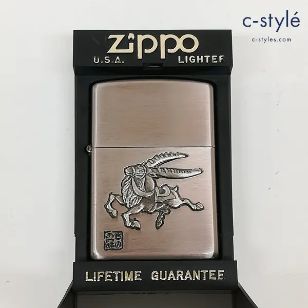 ZIPPO ジッポー スタジオジブリ もののけ姫 ヤックル 1996年製 立体プレート オイルライター シルバー 喫煙具