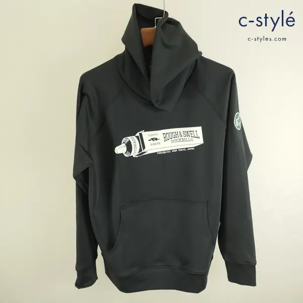 Rough&Swell ラフアンドスウェル TOOTH PASTE HOODIE L ブラック パーカー ダンボールニット RSM-24046