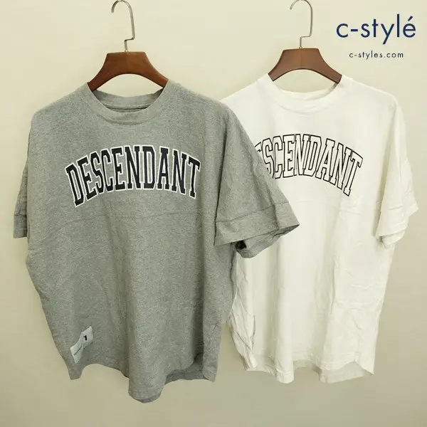 DESCENDANT ディセンダント Tシャツ 1 ホワイト グレー 半袖 コットン100%