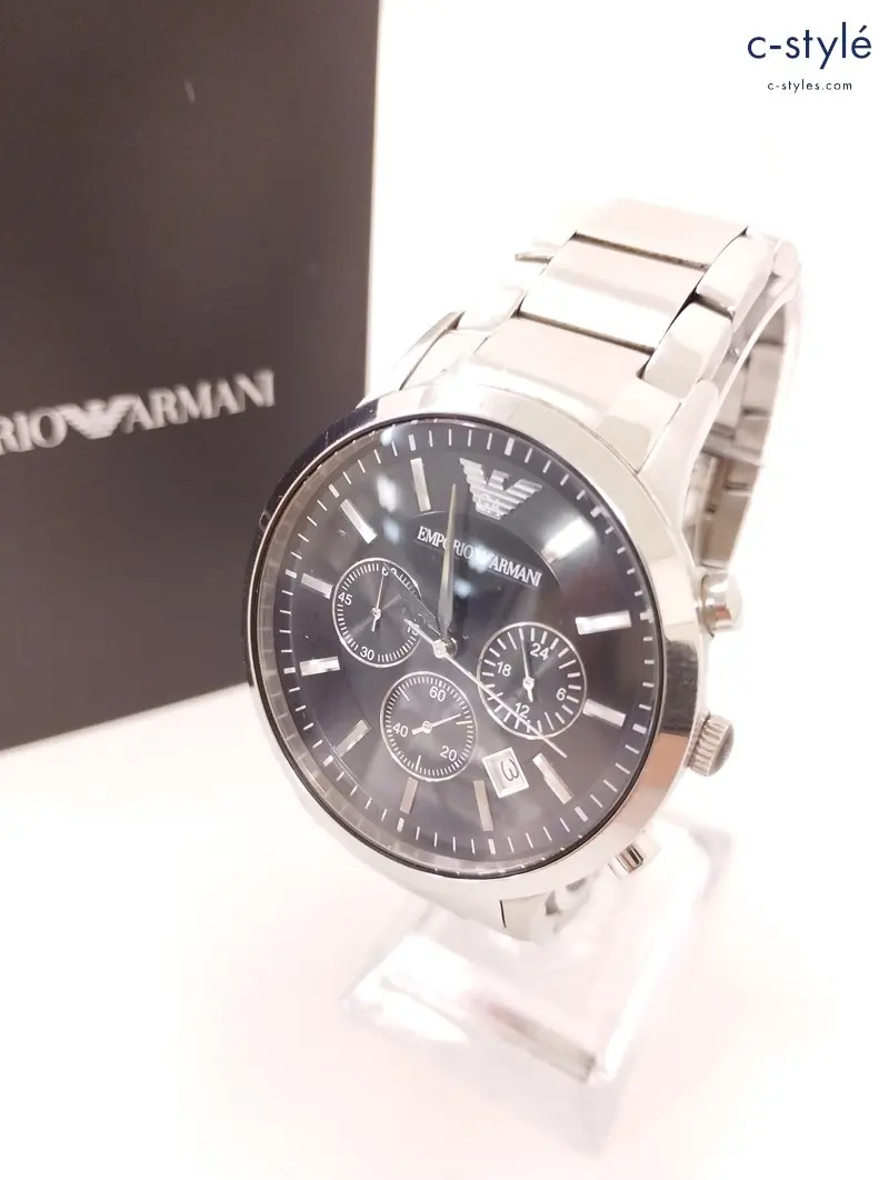 EMPORIO ARMANI エンポリオアルマーニ 腕時計 シルバー クォーツ AR-2434 111312 ソリッドステンレス