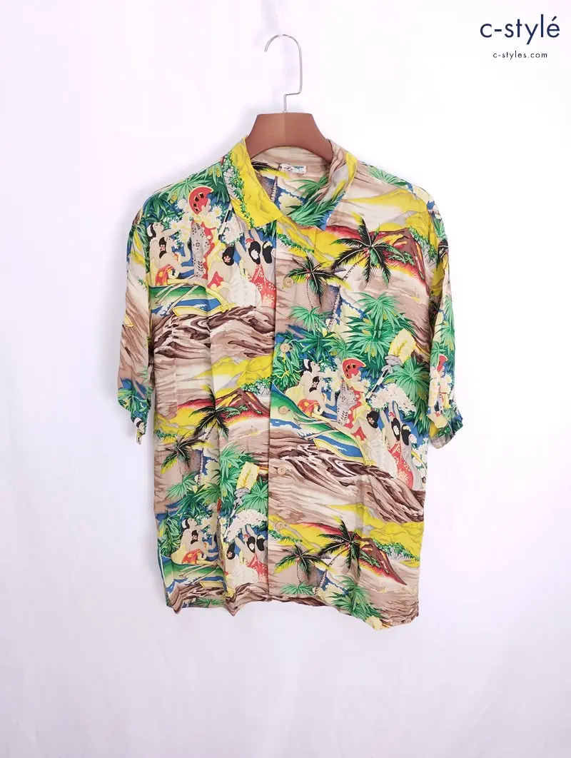 SUNSURF サンサーフ アロハシャツ M マルチカラー PALI HAWAIIAN STYLE 半袖 総柄 M32112