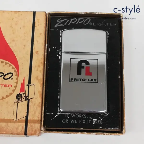 ZIPPO ジッポー スリム オイルライター シルバー 60S 1967年 フリトレー社 喫煙具