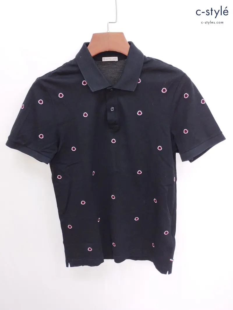 MONCLER モンクレール ポロシャツ S ブラック MAGLIA POLO MANICA CORTA