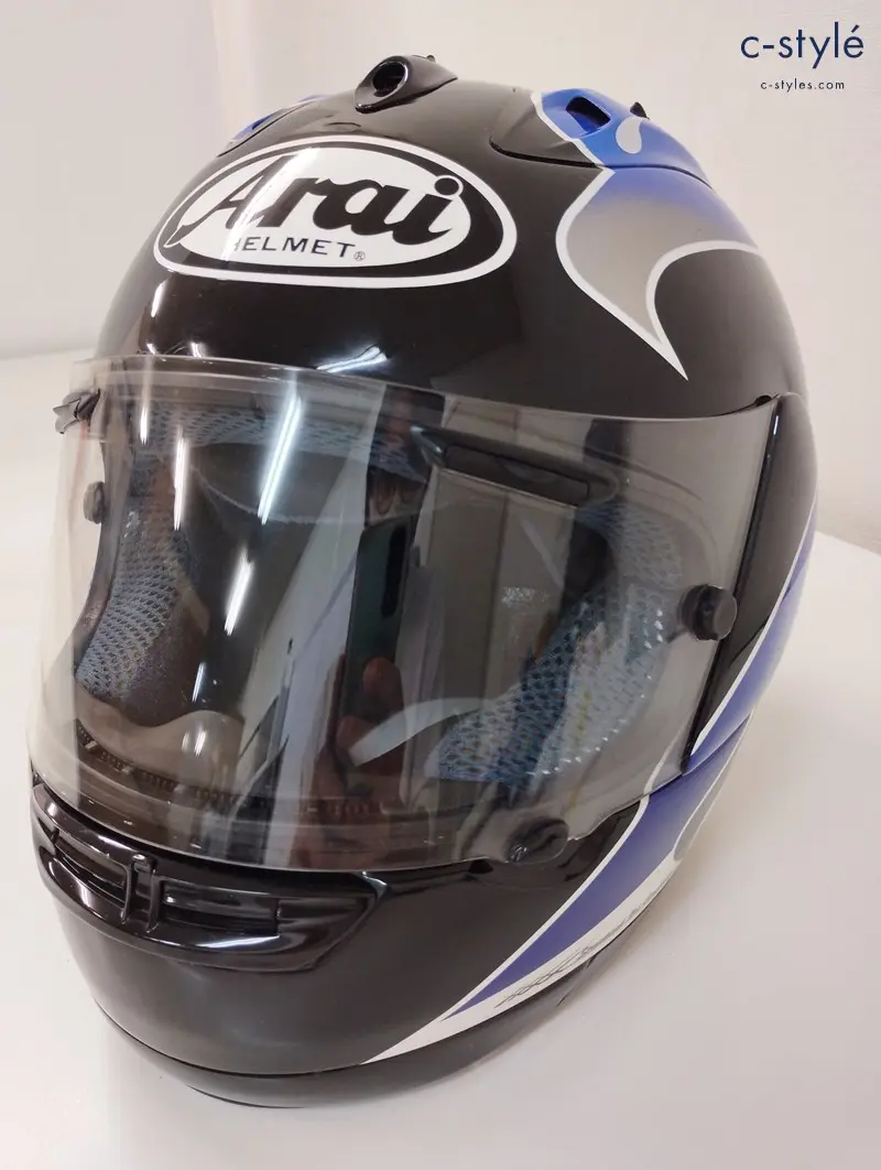 Arai アライ SIGNET RR フルフェイスヘルメット 57.58cm ブラック×ブルー バイク用品