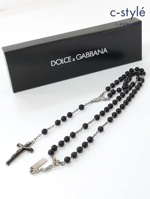 DOLCE＆GABBANA ドルチェ&ガッバーナ ロザリオ ネックレス シルバー 十字架 クロストップ BJ0540の買取金額(買取実績)