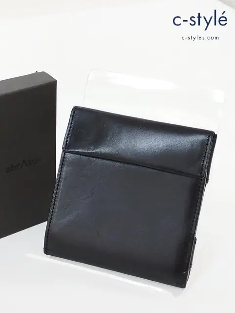 abrAsus アブラサス 財布 ブラック 薄型 Classic Twin Wallet 薄い財布 ROLANDモデル A1101RB