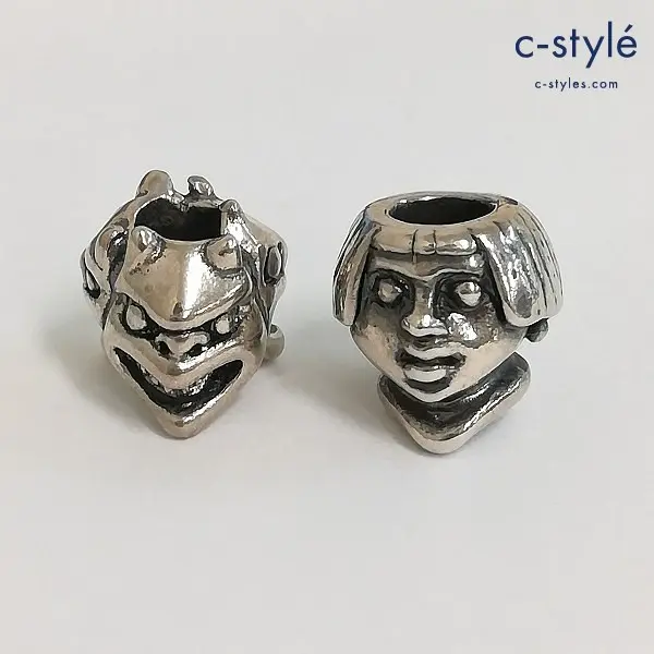 TROLLBEADS トロールビーズ 鬼 顔 シルバー LAA 925S 計2点