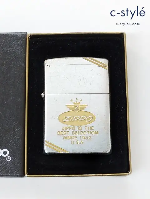 ZIPPO ジッポー オイルライター ロゴ イタリック ダイアゴナルライン 1991年製 シルバー 喫煙具