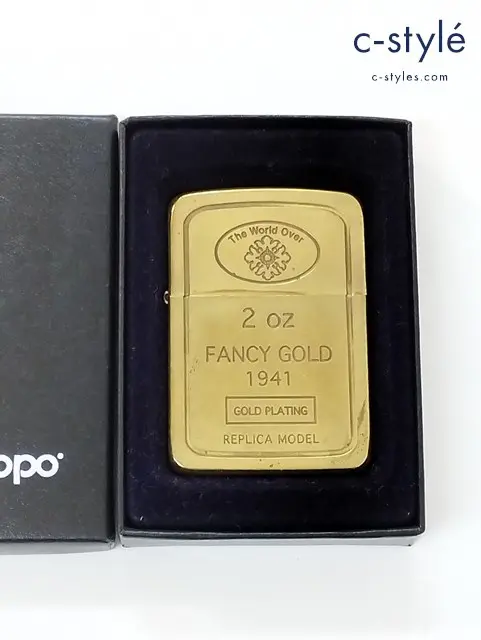 ZIPPO ジッポー オイルライター 2 oz FANCY GOLD 1941 GOLD PLATING REPRICA MODEL ゴールド 喫煙具