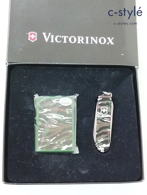 ZIPPO ジッポー オイルライター VICTORINOX ビクトリノックス ナイフ付 1999年 カモフラ 迷彩 喫煙具