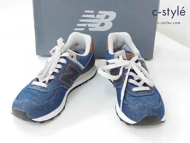 NEW BALANCE ニューバランス スニーカー 25.0cm インディゴ ML574AM2 デニム生地