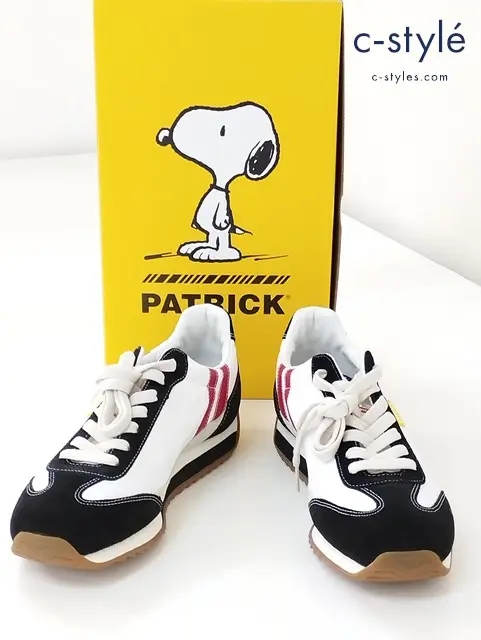 PATRICK × PEANATS スニーカー 40 ホワイト×ブラック スヌーピー SNOOPY-M 72301 パトリック ピーナッツ