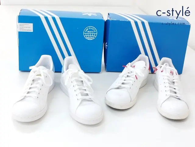 adidas アディダス スニーカー 24.5cm ホワイト×レッド 25cm ホワイト×ブルー STAN SMITH G27631 GW8153