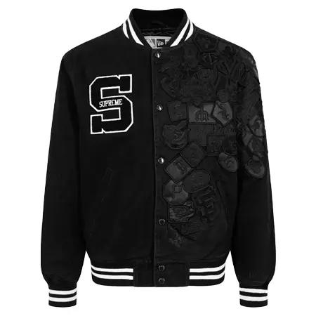 Supreme×New Era(シュプリーム×ニューエラ) logo-embellished varsity jacket