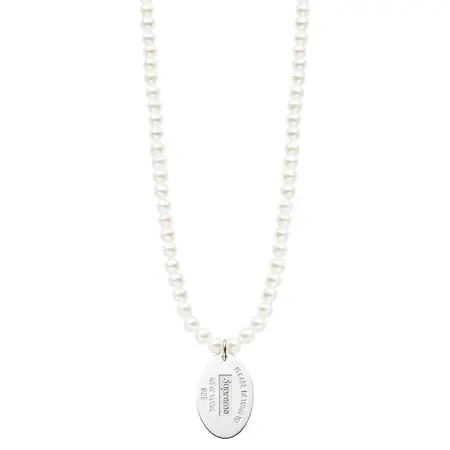 Supreme×Tiffany(シュプリーム×ティファニー) Return to Tiffany Oval Tag Pearl Necklace