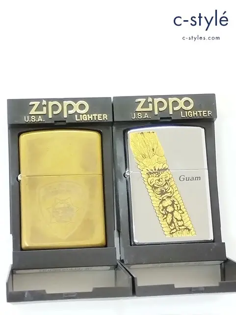 ZIPPO ジッポー オイルライター CALIFORNIA HIGHWAY PATROL ブラス 1993年 グアム TIKI 1999年 喫煙具