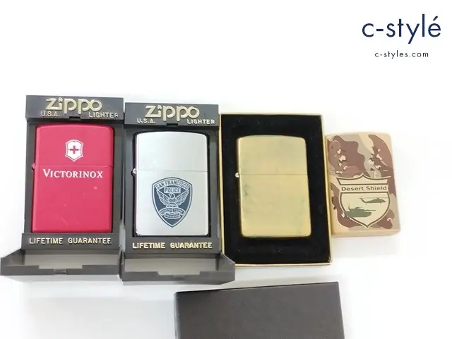 ZIPPO オイルライター ワイルドターキー ブラス VICTORINOX SAN FRANCISCO POLICE Desert Shield 計4点