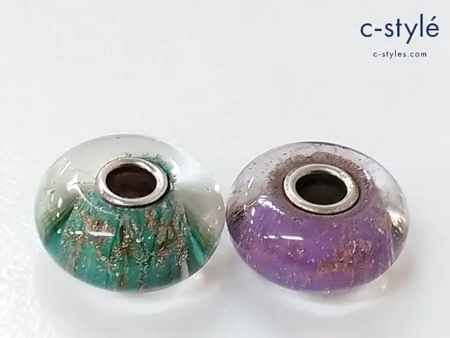 TROLLBEADS トロールビーズ デザートビーズ マルチカラー ガラス 計2点