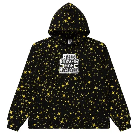 BlackEyePatch(ブラックアイパッチ) パーカー OG LABEL STAR PATTERNED HOODIE BLACK