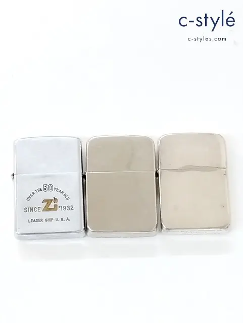 ZIPPO ジッポー オイルライター 無地 ロゴ ケースのみ含む 喫煙具 計3点