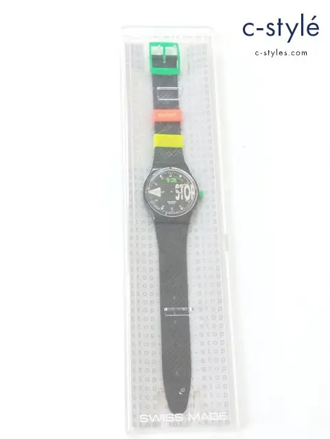 swatch スウォッチ 腕時計 クォーツ NIGHTSHIFT SSB101 ブラック