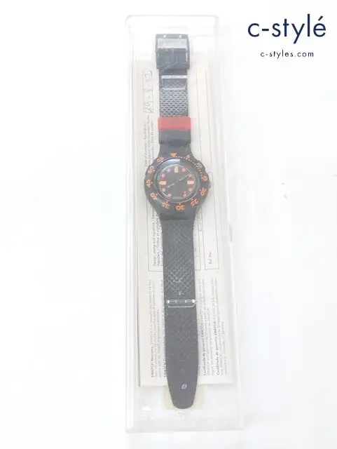 swatch スウォッチ 腕時計 クォーツ SCUBA200 BARRIER REEF SDB100 ブラック