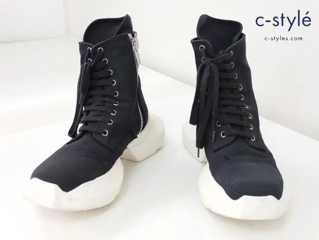 Rick Owens DRKSHDW リックオウエンスダークシャドウ ハイカットスニーカー 41 ブラック 32120 イタリア製