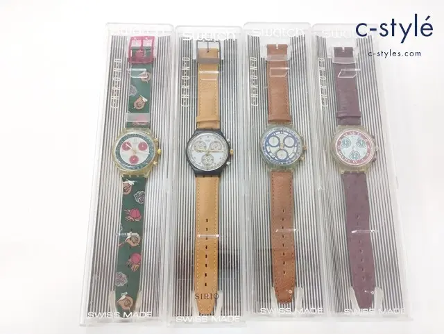 swatch まとめ 腕時計 クォーツ WINDMILL SCK103 Riding Star SCK102 HONEY TREE SCN107 SIRIO SCM101 計4点