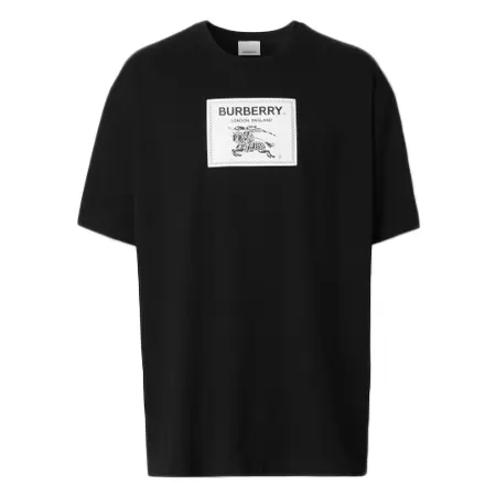 BURBERRY(バーバリー) Tシャツ EKDアップリケ コットン オーバーサイズTシャツ