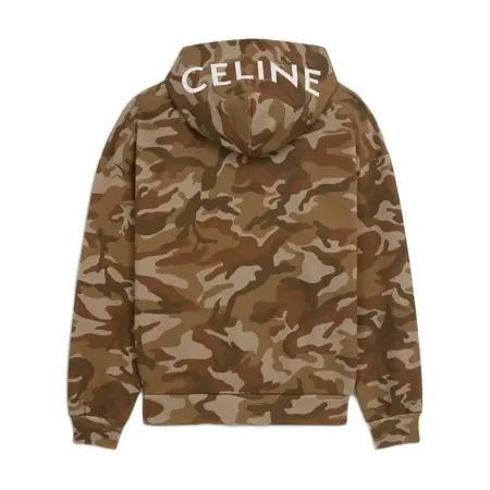 CELINE(セリーヌ) パーカー フーディ / コットンフリース CAMO WASHED / WHITE