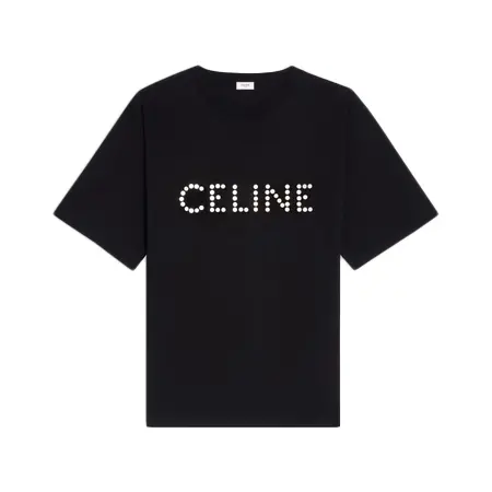 CELINE(セリーヌ) Tシャツ オーバーサイズTシャツ / コットンジャージー ブラック / シルバー