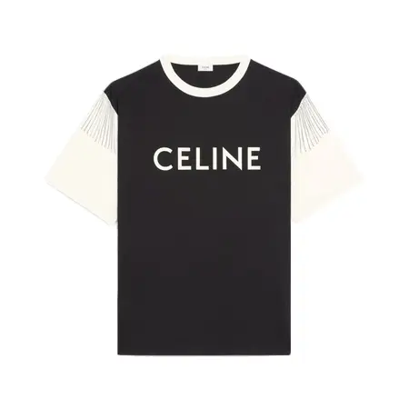 CELINE(セリーヌ) Tシャツ リンジTシャツ / コットンジャージー ブラック / ホワイト