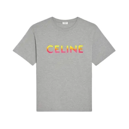 CELINE(セリーヌ) Tシャツ  ルーズTシャツ / コットンジャージー グレーメランジェ