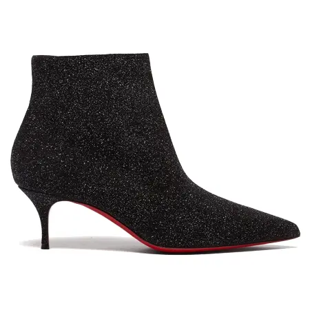 Christian Louboutin(クリスチャンルブタン) ソー ケイト グリッターレザーアンクルブーツ 55