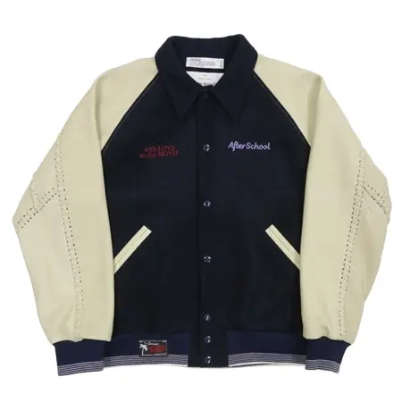 DAIRIKU(ダイリク) ジャケット “Brat Pack” Raglan Stadium Jacket（Navy）［スタジアムジャケット-22秋冬］ [22AW J-10]