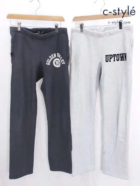 Champion チャンピオン 復刻 REVERS WEAVE リバースウィーブ スウェットパンツ S グレー系 計2点