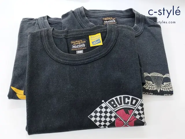 THE REAL McCOY’S ザ・リアルマッコイズ 半袖 Tシャツ 36 ブラック系 計3点