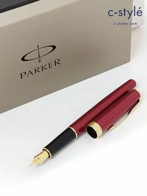 PARKER パーカー 万年筆 SONET ORIGINAL ソネットオリジナル 18K-750 M 中字 レッドGT 筆記用具 文房具