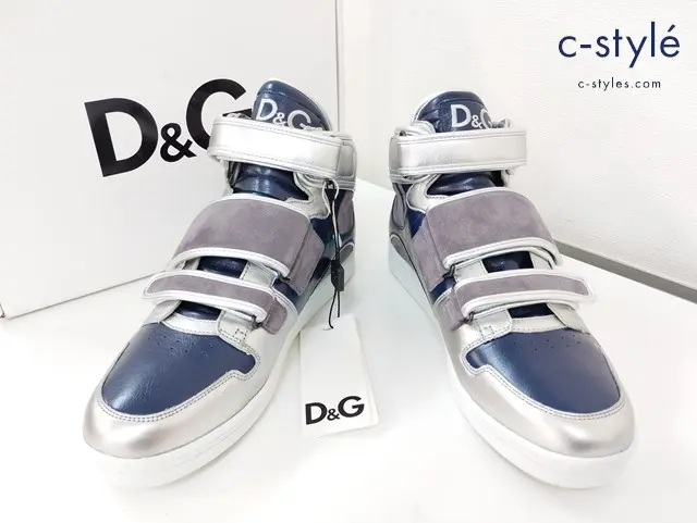 Dolce&Gabbana ドルチェ&ガッバーナ スニーカー 430 シルバー×ネイビー DU0986 ハイカット