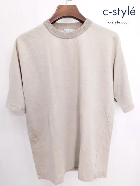 STEVEN ALAN スティーブンアラン Tシャツ S ベージュ 半袖 麻100% 8117-699-0159 日本製