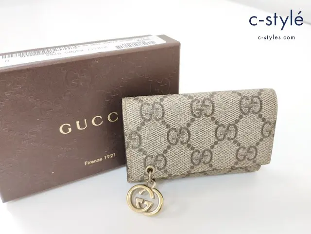 GUCCI グッチ キーケース ベージュ系 GG柄 212111