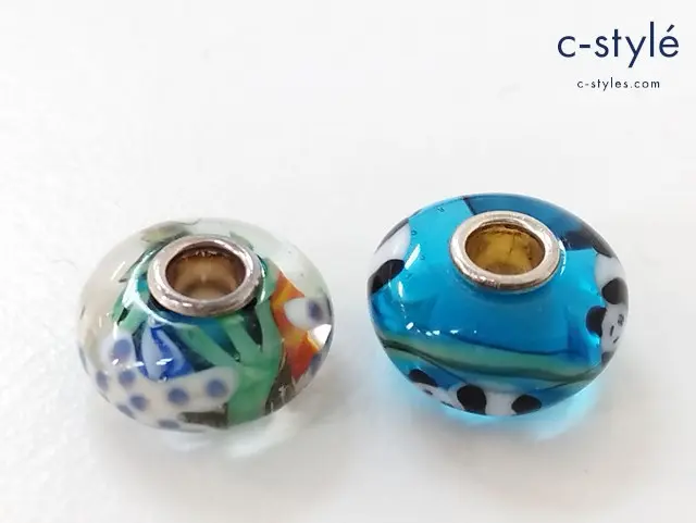 TROLLBEADS トロールビーズ ガラスビーズ マルチカラー ユニーク パンダ